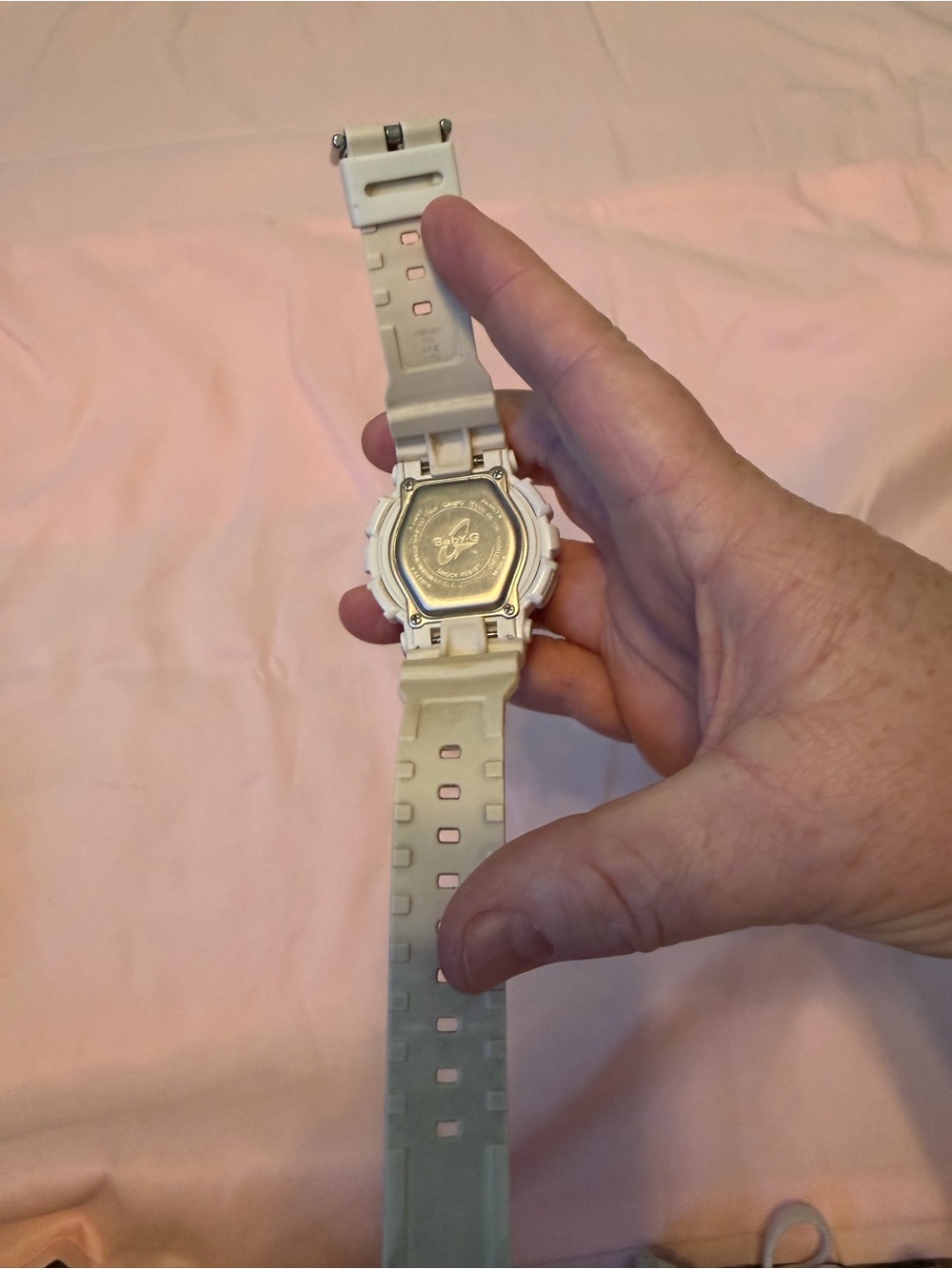 Casio Baby-G BA-110 Analog-Digital Watch in white with a rose gold metallic face - Picture 5 of 5